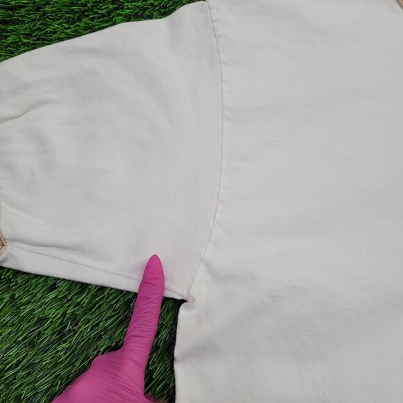 Vintage 90s Browns Ringer Shirt Womens Large 20x26 White USA - Picture 4 of 14